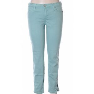 Just Black Ankle Zipper Mid Rise Skinny Blue 28 Petite